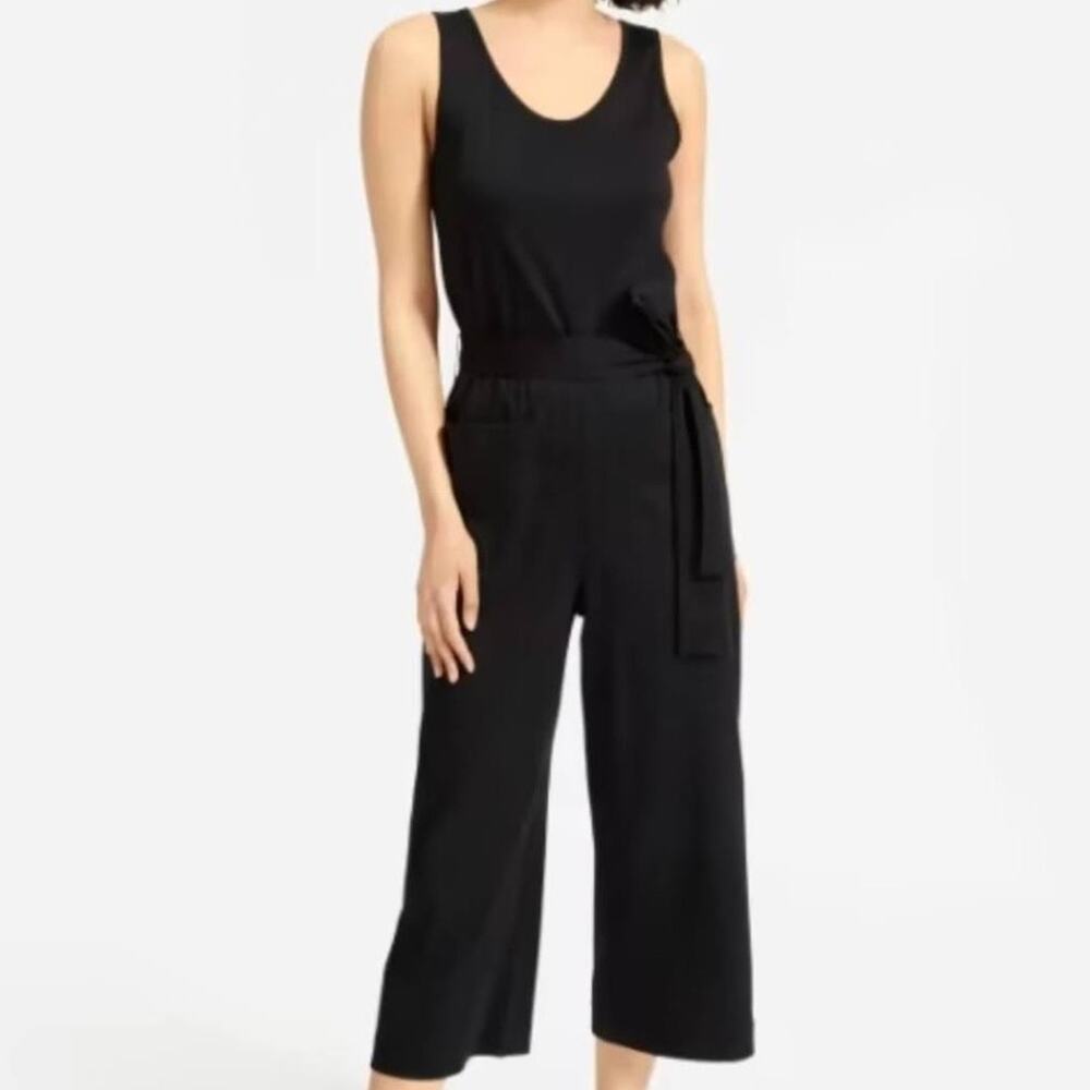Everlane Luxe Cotton Jumpsuit - Black Size S